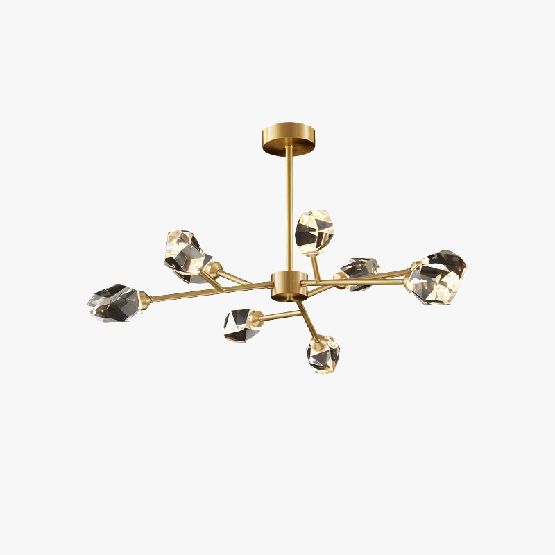 lustre en cristal moderne pour décoration intérieure élégante et luxueuse