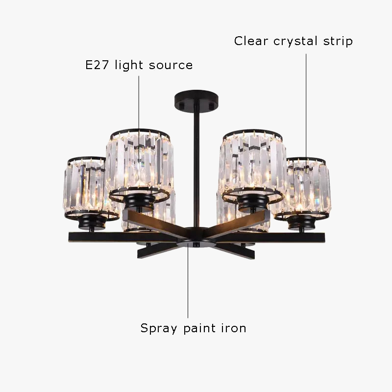 lustre en cristal moderne pour un éclairage intérieur élégant