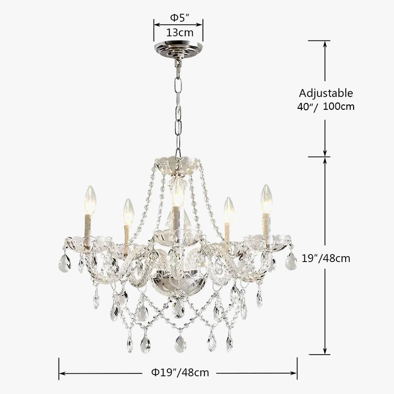 lustre en cristal moderne pour une décoration élégante et lumineuse