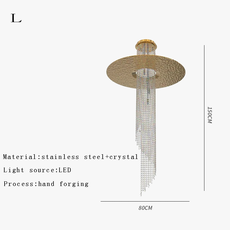 lustre en cristal moderne pour villa de luxe led