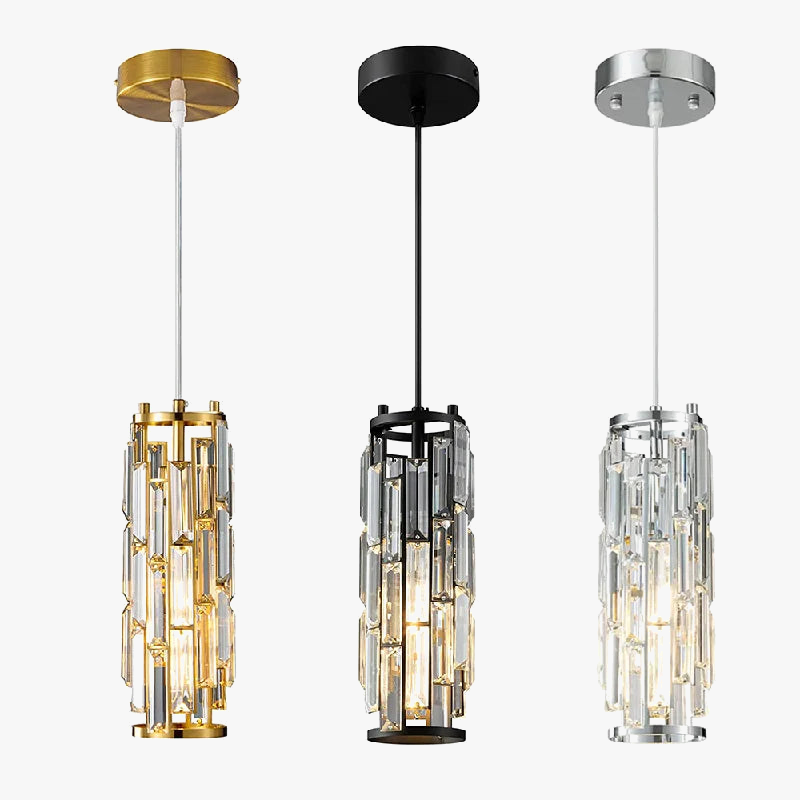 lustre en cristal noir à trois têtes pour restaurant et cuisine