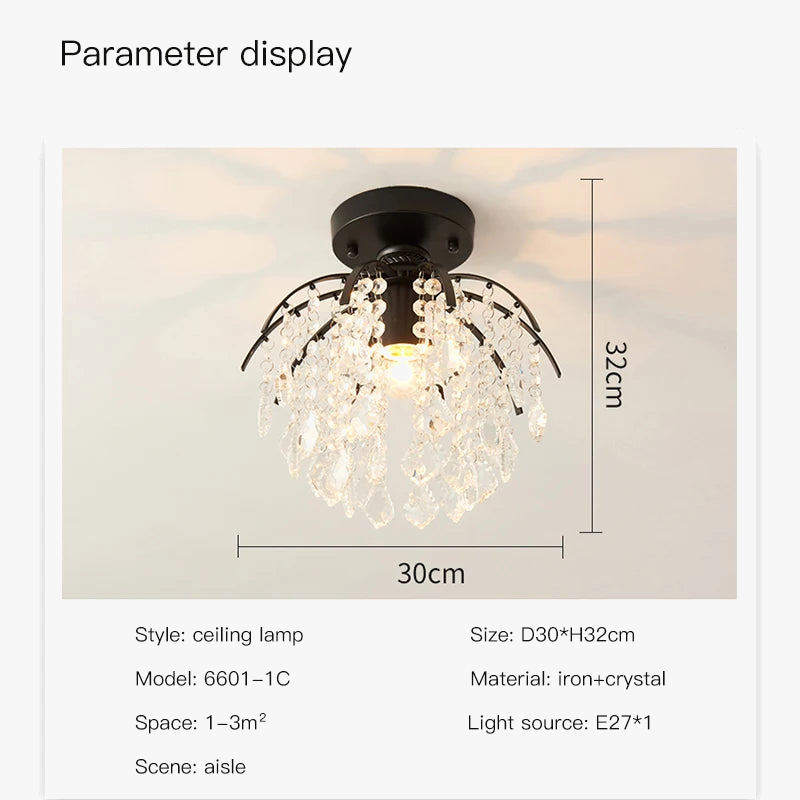 lustre en cristal nordique moderne pour décoration intérieure lumineuse