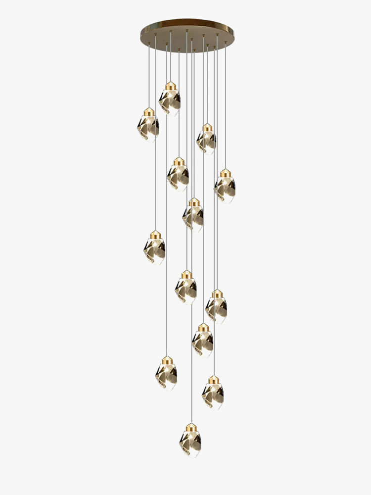 lustre en cristal nordique style loft pour intérieur moderne