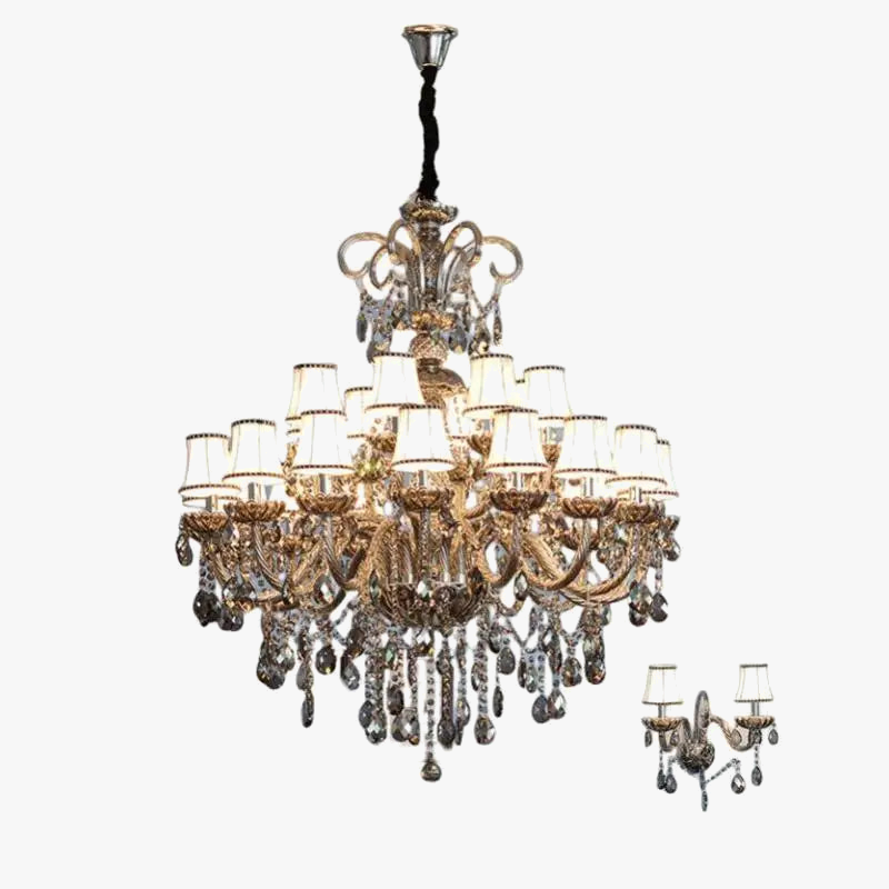 lustre en cristal pour éclairage moderne et élégant