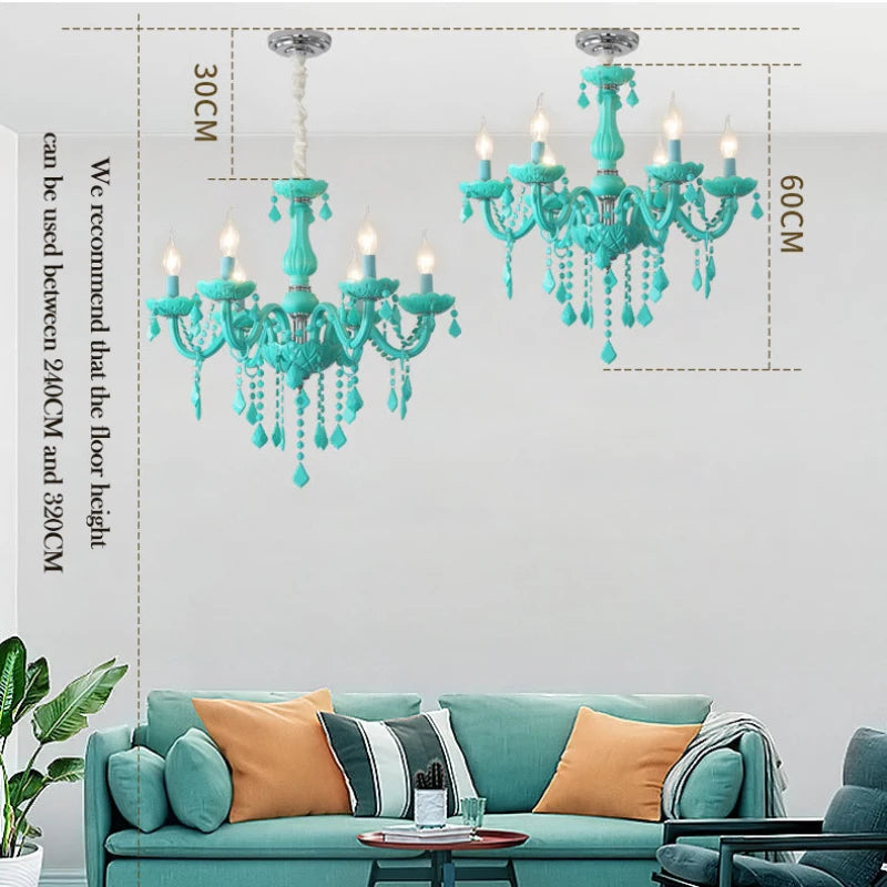 lustre en cristal pour une chambre de petite fille