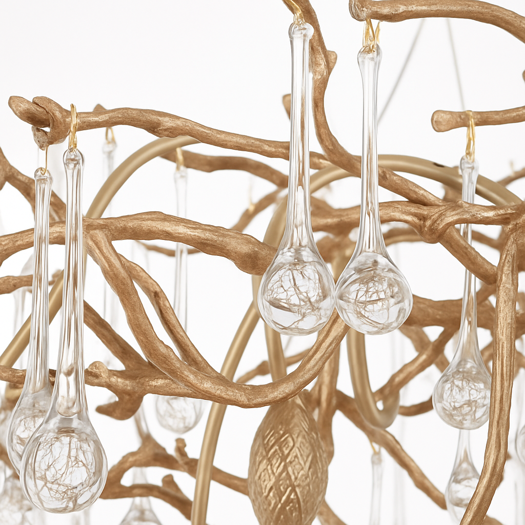 lustre en cristal rétro pour éclairage de luxe
