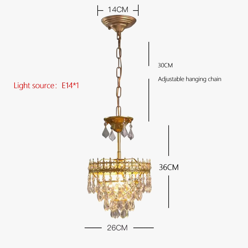 lustre en cristal rétro pour décoration intérieure élégante