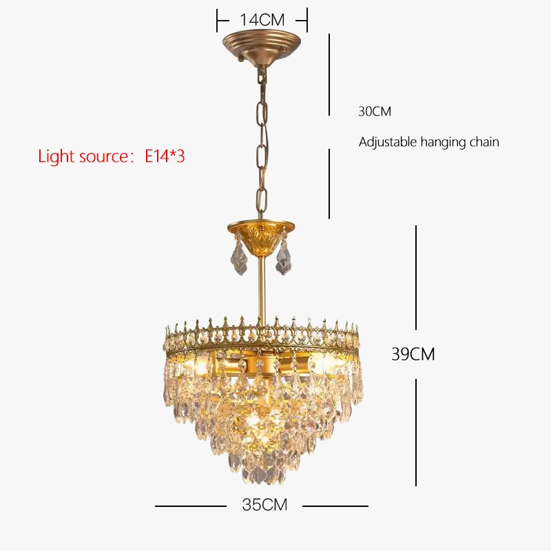 lustre en cristal rétro pour décoration intérieure élégante