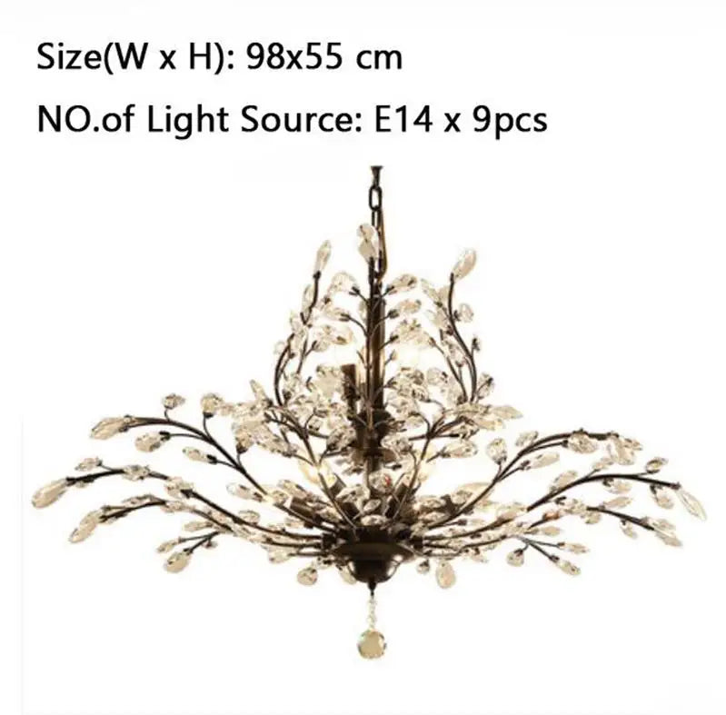 lustre en cristal rétro pour magasin créatif et original
