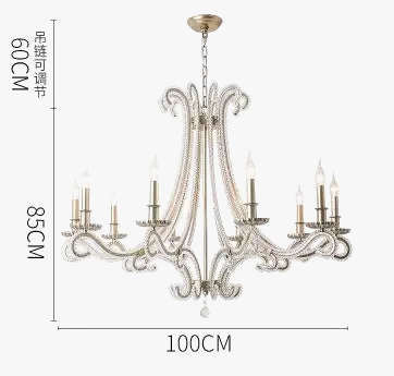 lustre en cristal rétro pour un éclairage tendance intérieur