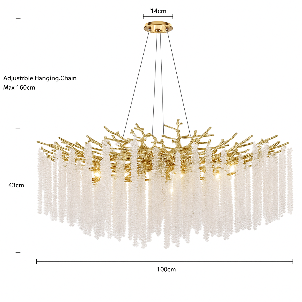 lustre en cristal rond de luxe pour intérieur élégant