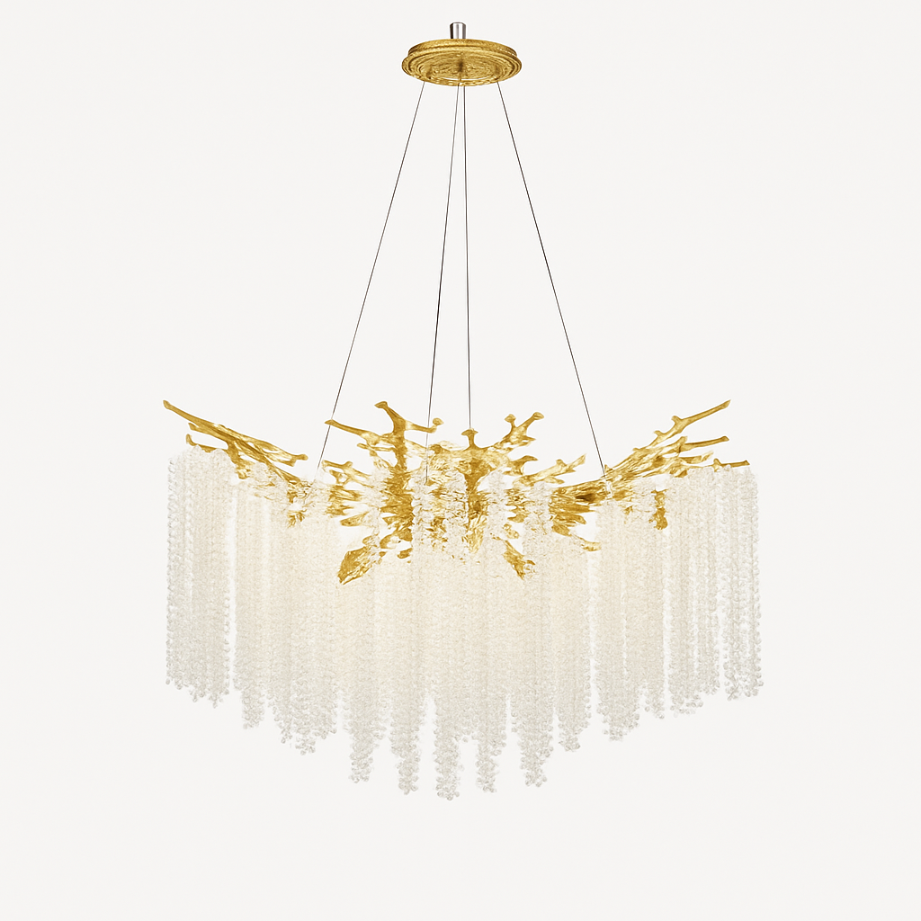lustre en cristal rond de luxe pour intérieur élégant