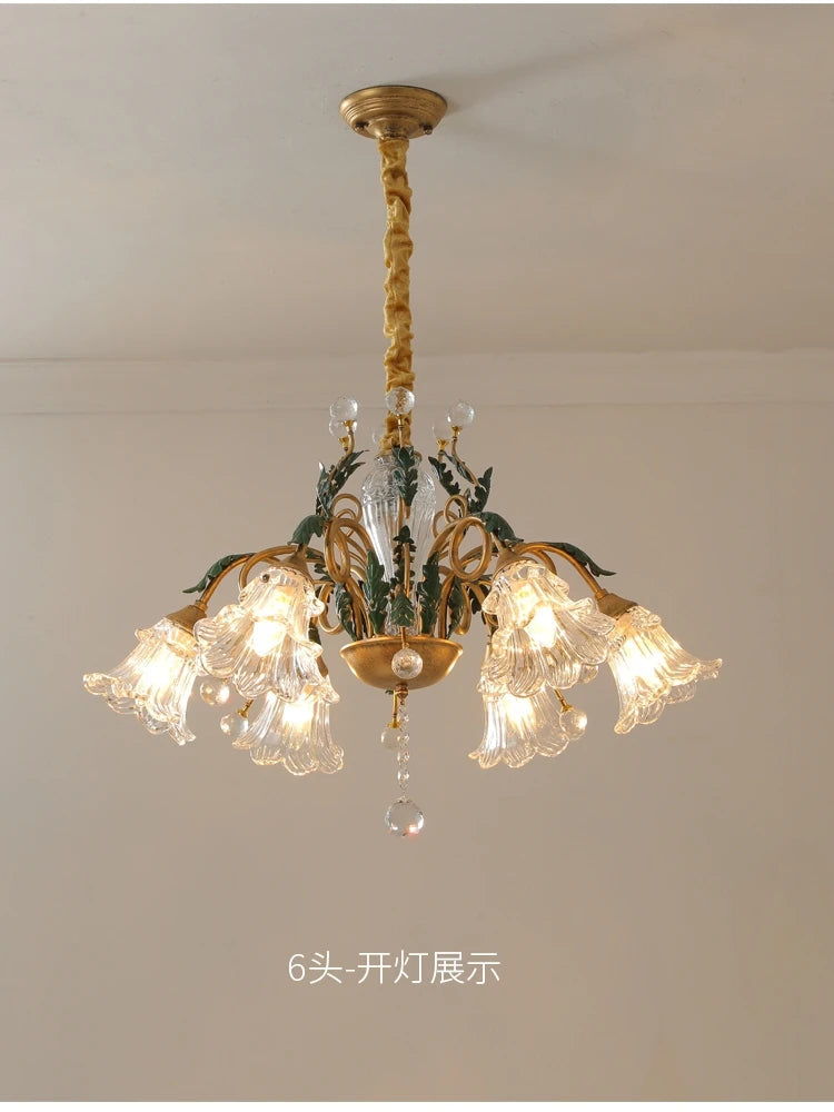 lustre en cristal rustique pour éclairage intérieur industriel