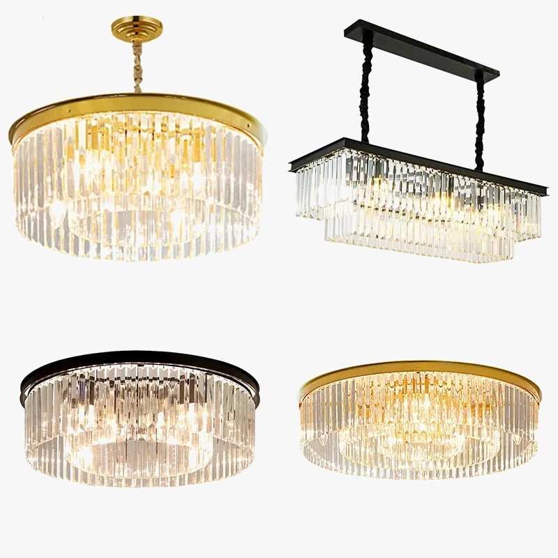 lustre en cristal suspendu pour éclairage intérieur design élégant