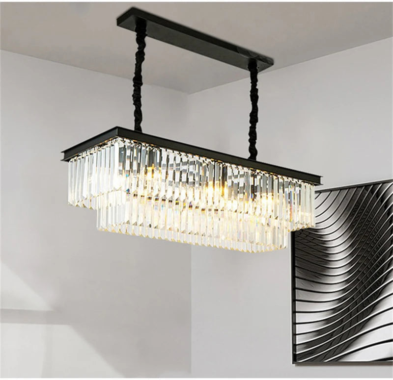 lustre en cristal suspendu pour éclairage intérieur design élégant