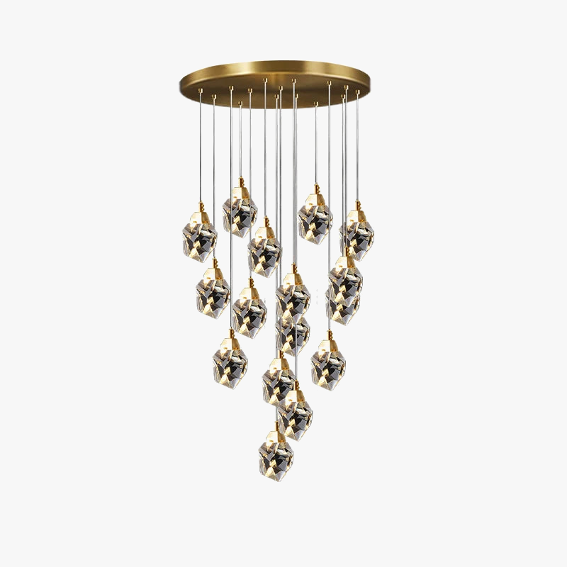 lustre en cristal suspendu pour un éclairage élégant et moderne