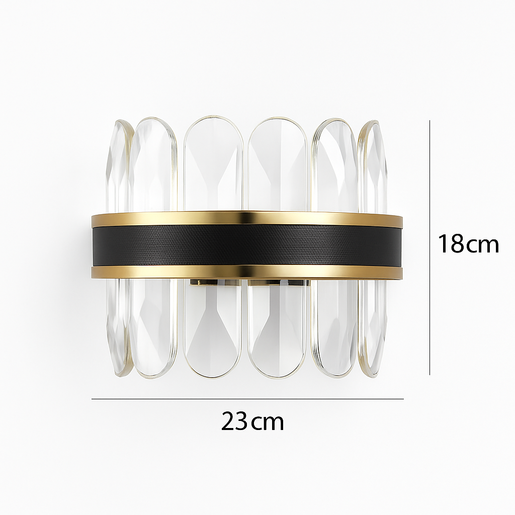 lustre en cuir led cristal luxueux rond suspendu moderne