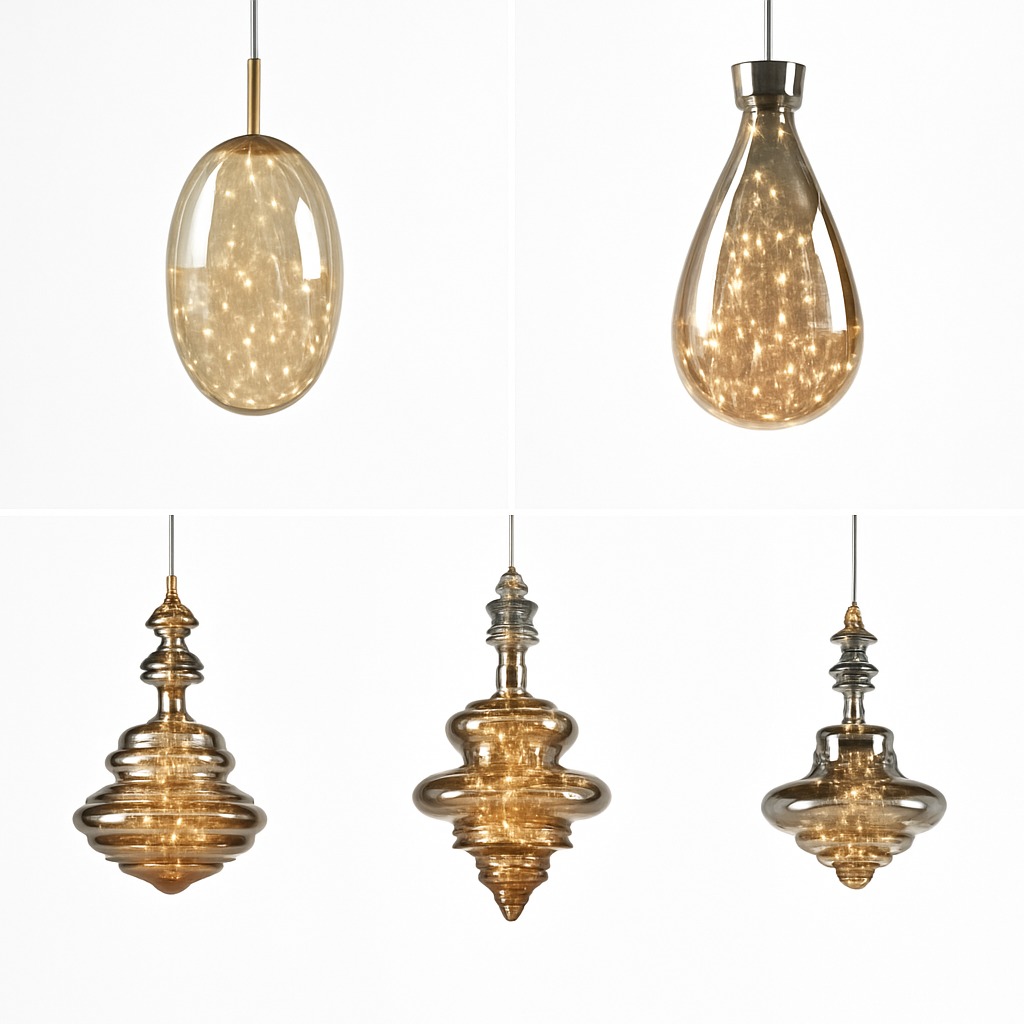lustre en cuivre moderne avec cristal et éclairage led