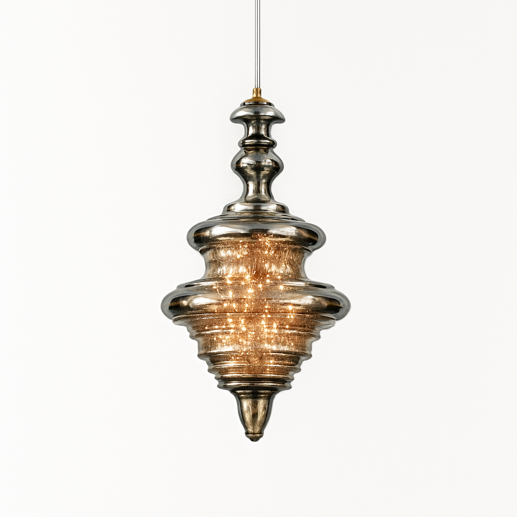 lustre en cuivre moderne avec cristal et éclairage led