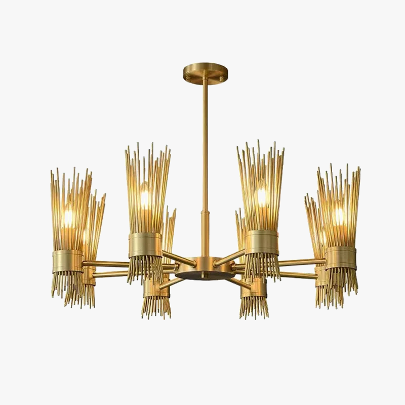 lustre en cuivre plein led créatif suspendu pour décoration maison