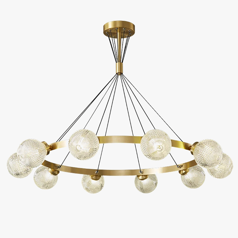 lustre en cuivre postmoderne design nordique pour éclairage élégant