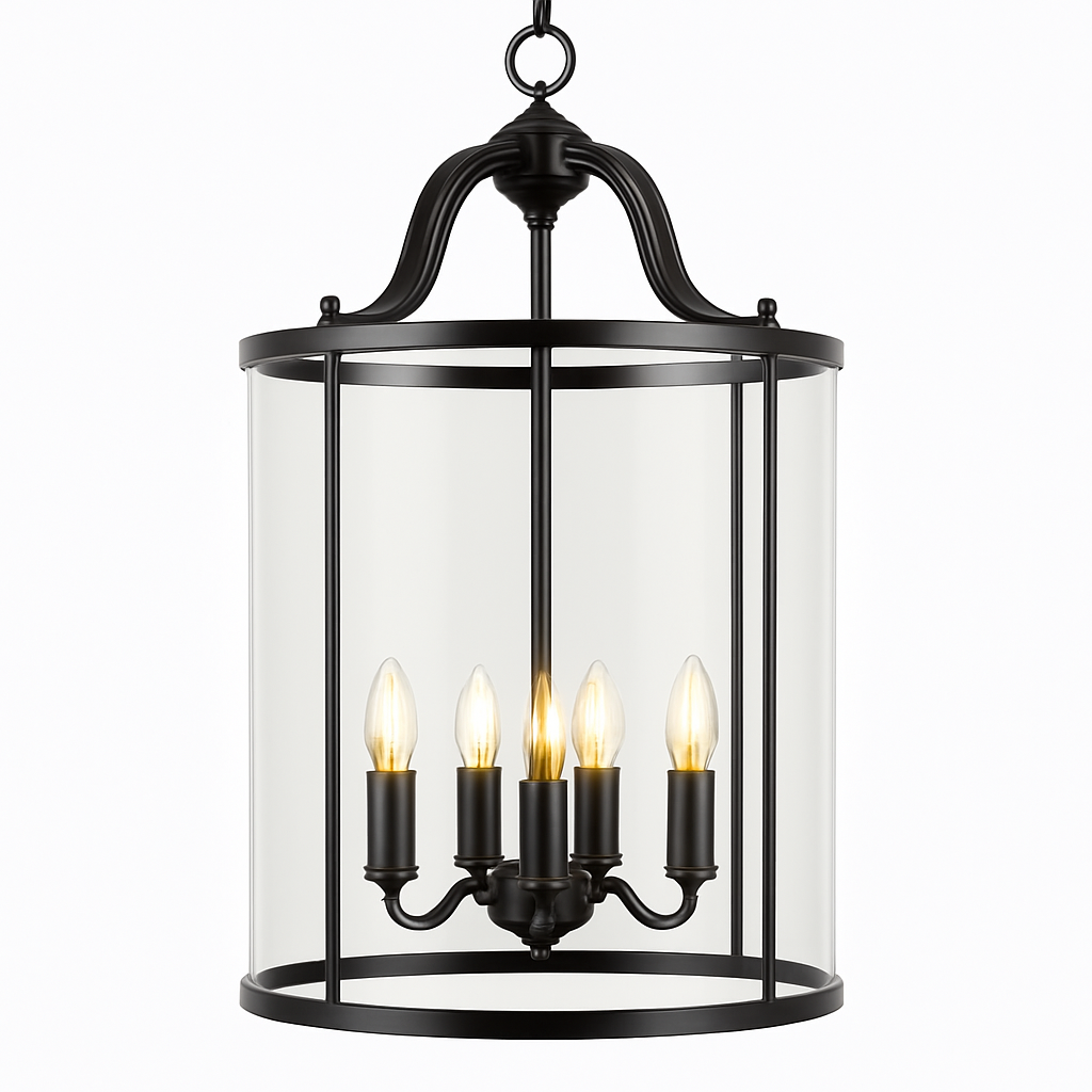 lustre en cuivre style vintage américain avec cage à oiseaux