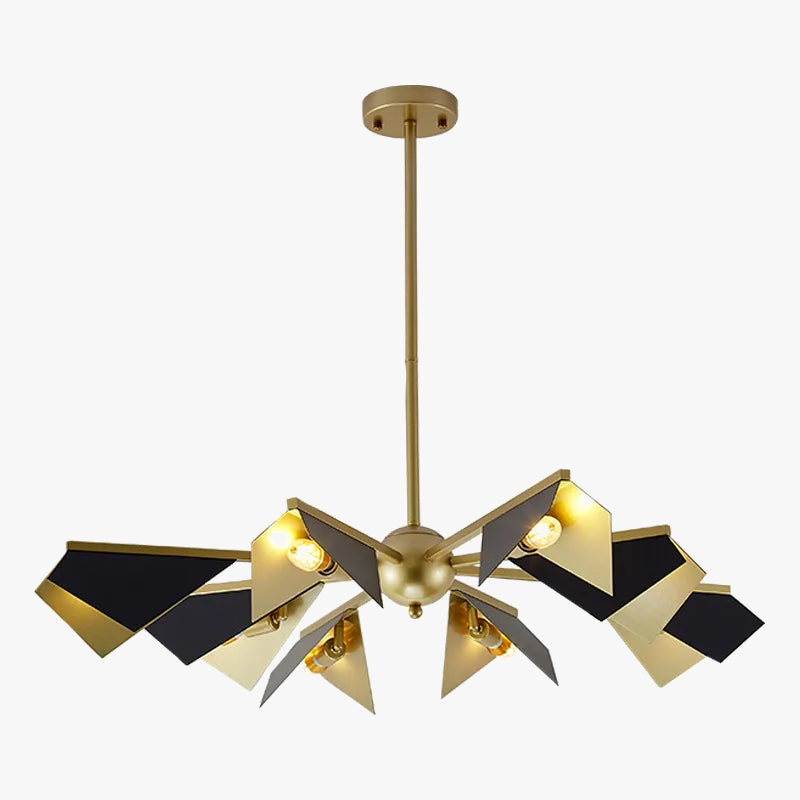 lustre en fer forgé de style nordique éclairage de luxe créatif