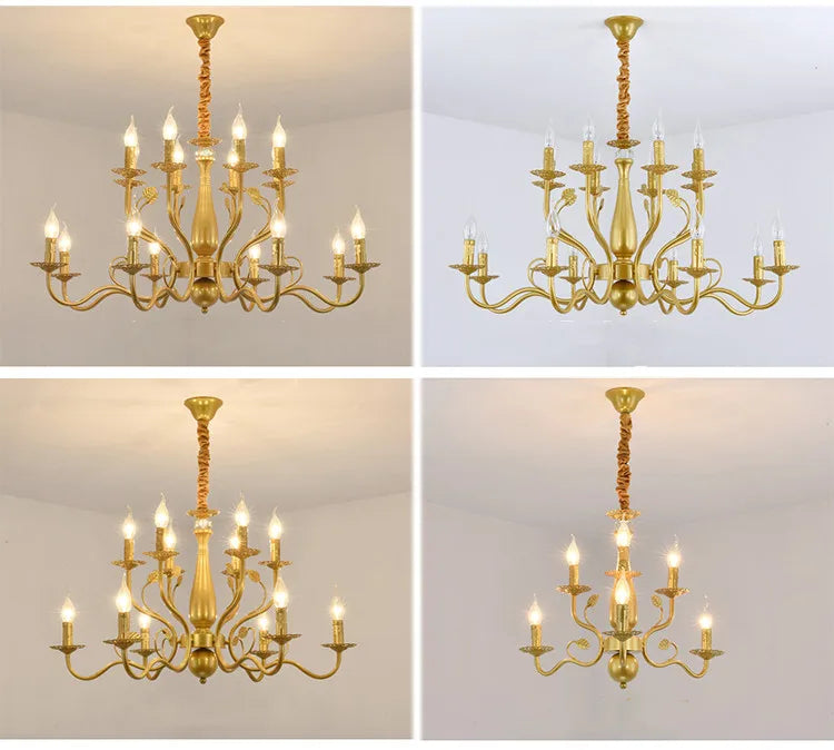 lustre en fer forgé rétro pour intérieur élégant