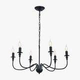 lustre en fer noir avec éclairage led pour intérieur moderne