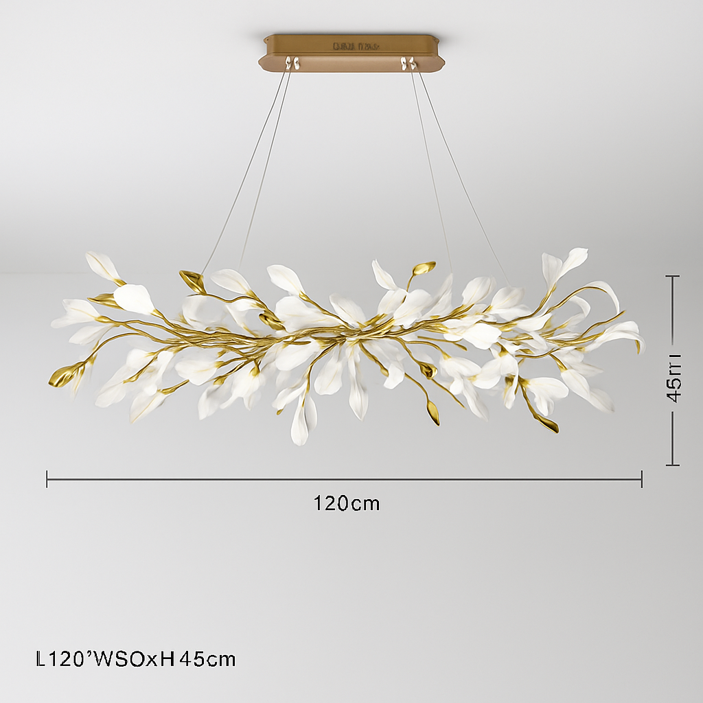 lustre en feuille de ginkgo pour décoration intérieure