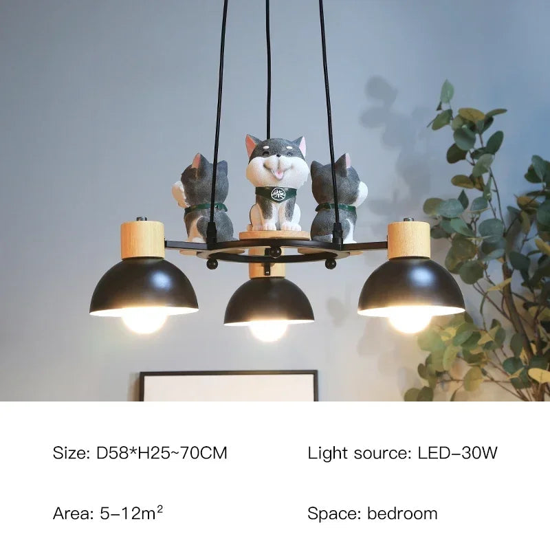 lustre en forme de chiot pour décoration de chambre enfant