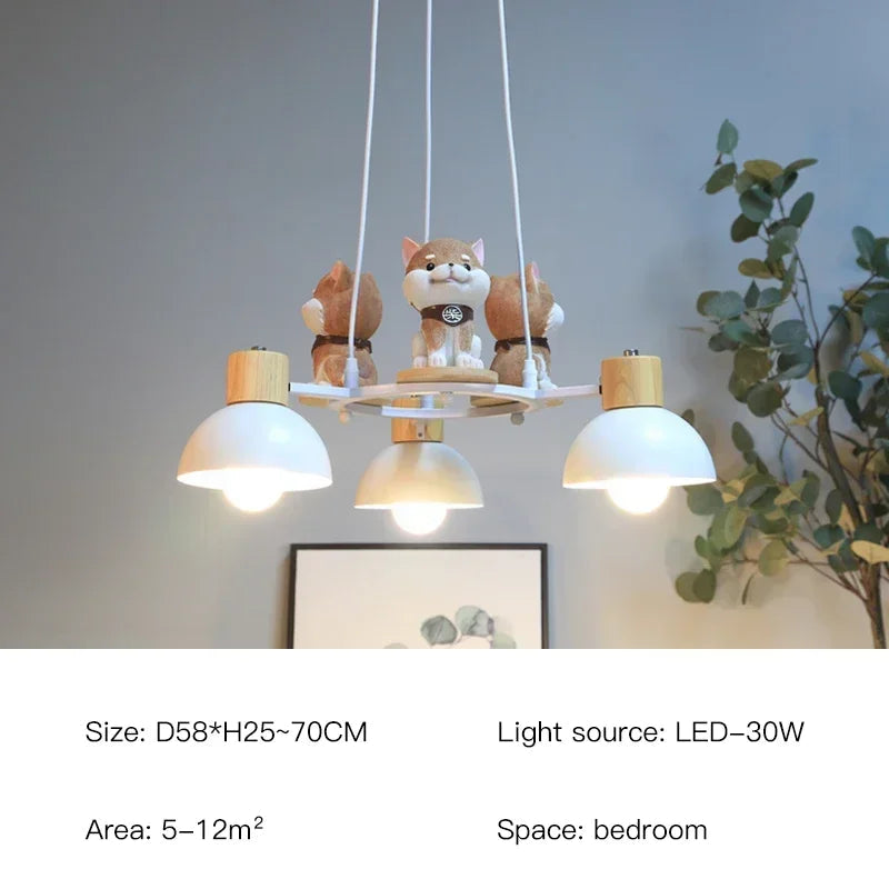 lustre en forme de chiot pour décoration de chambre enfant