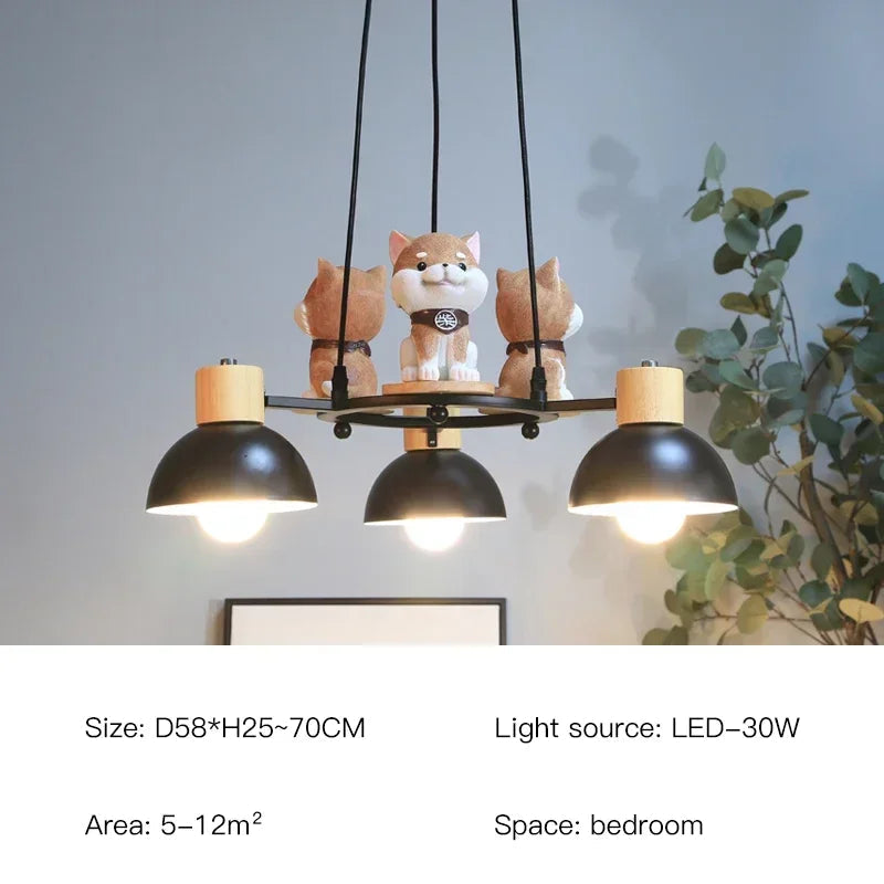 lustre en forme de chiot pour décoration de chambre enfant