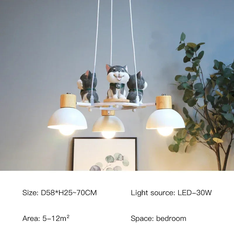 lustre en forme de chiot pour décoration de chambre enfant