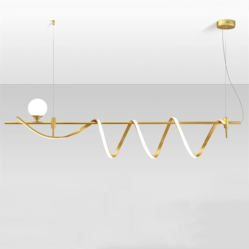 lustre en forme de verre blanc avec éclairage led intégré