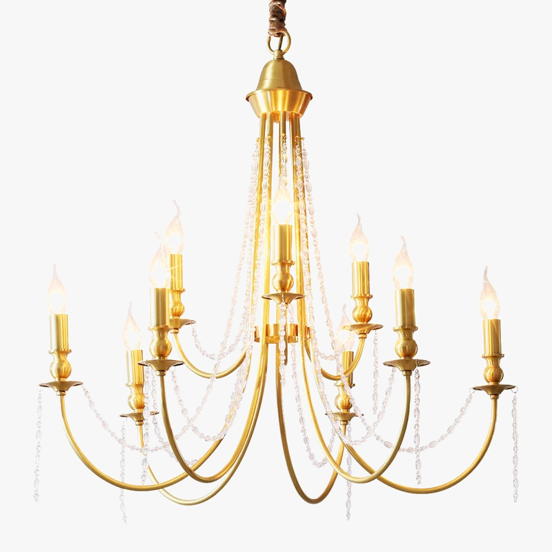 lustre en laiton moderne pour éclairage intérieur élégant