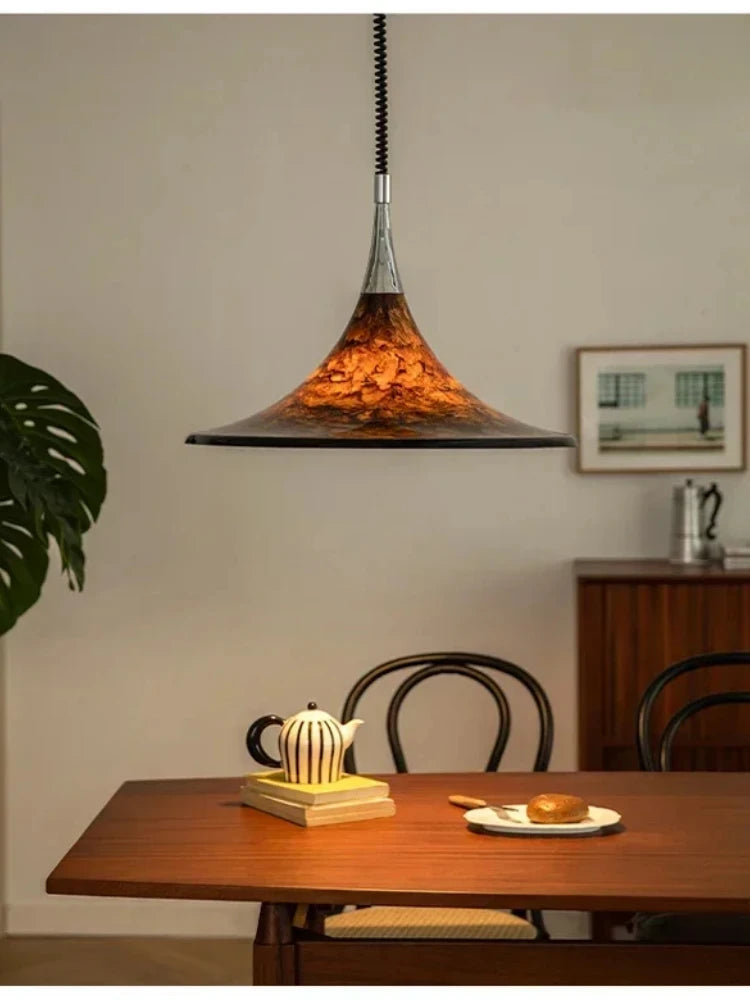 lustre en lave style médiéval pour décoration intérieure moderne