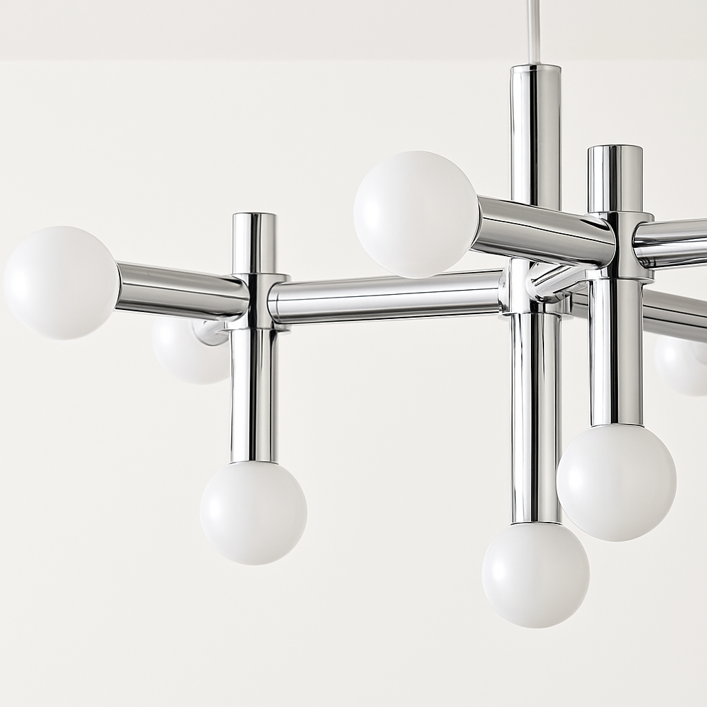 lustre en métal chrome style designer art décor