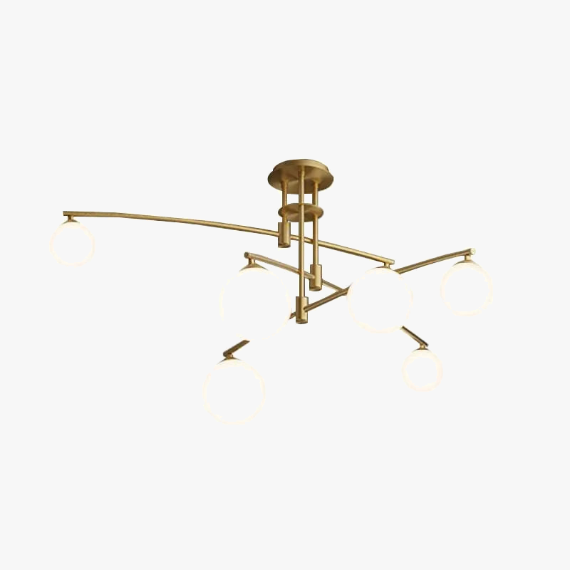 lustre en métal et verre pour barre de suspension cuisine