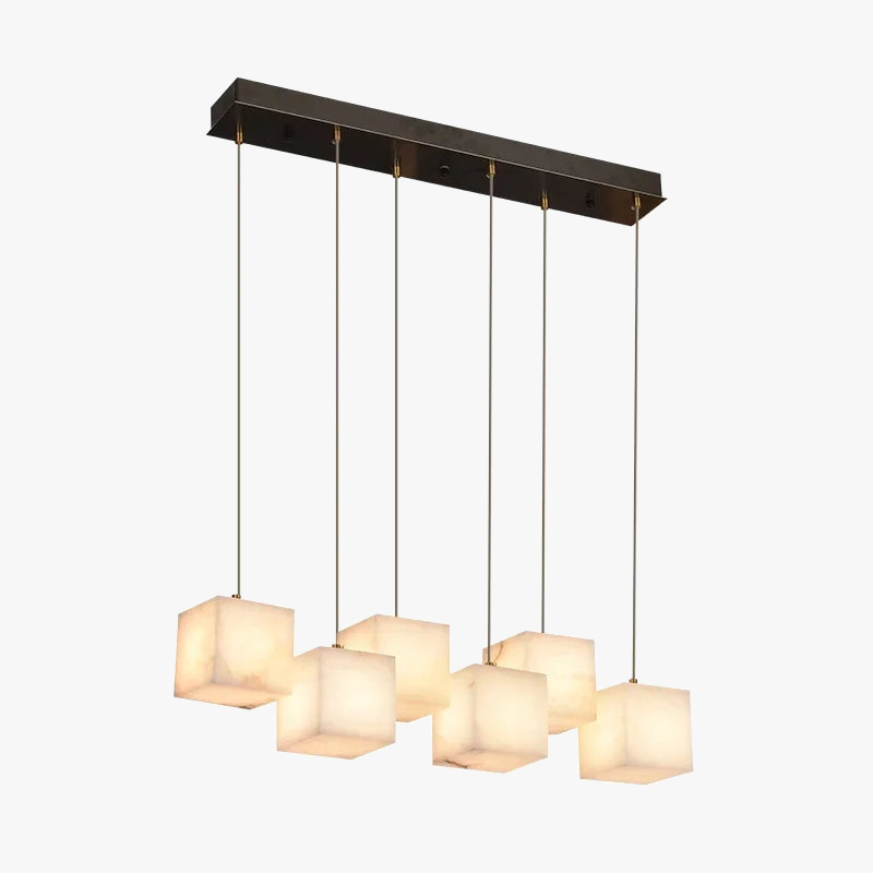 lustre en marbre espagnol style chinois minimaliste pour espace luxe