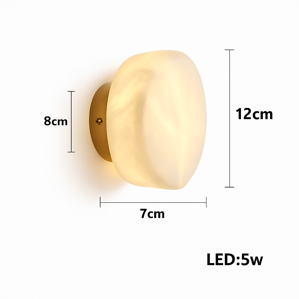 lustre en marbre et acier inoxydable à led dimmable