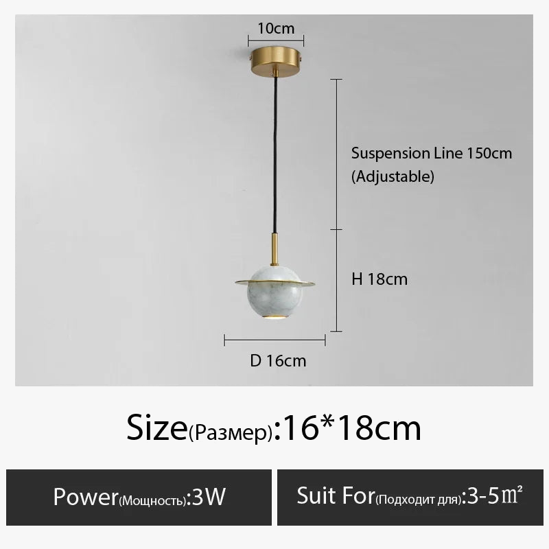 lustre en marbre moderne pour intérieur élégant design nordique