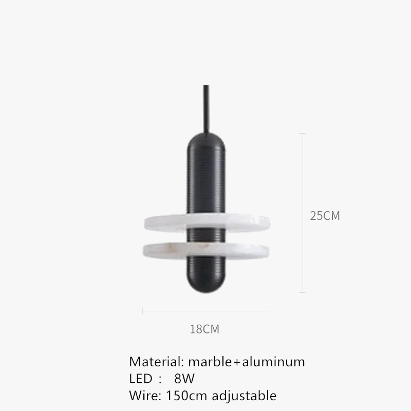 lustre en marbre naturel design nordique pour intérieur élégant