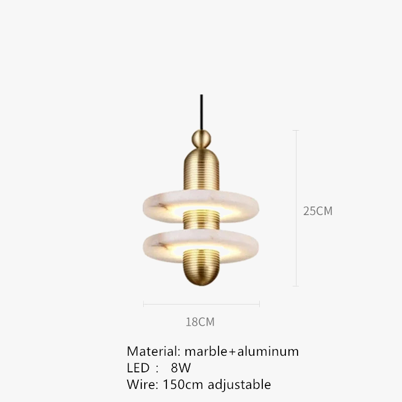 lustre en marbre naturel design nordique pour intérieur élégant