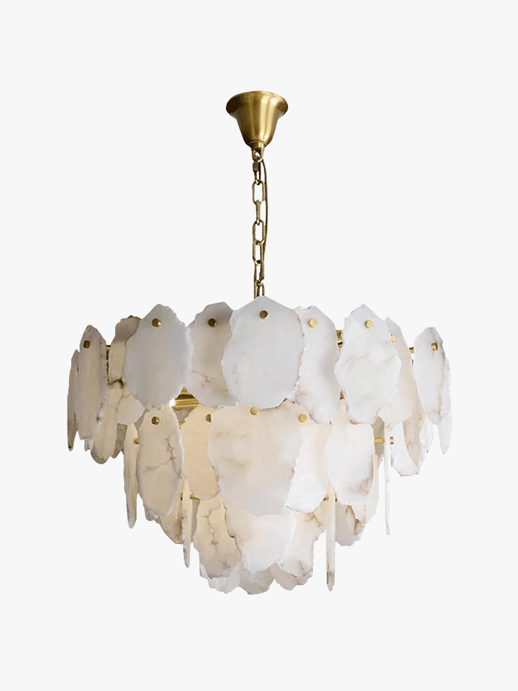 lustre en marbre naturel en cuivre pour décoration intérieure élégante