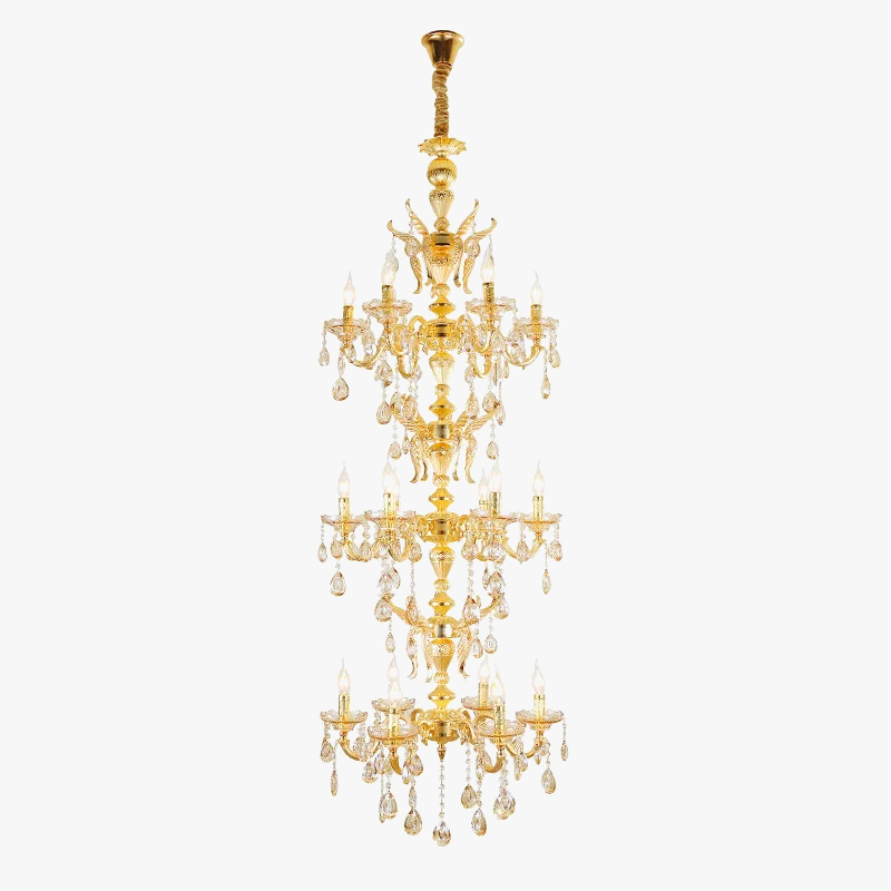 lustre en or plaqué suspension moderne en alliage de zinc