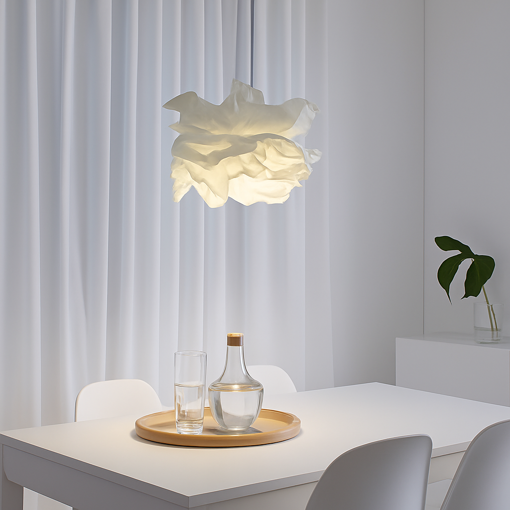 lustre en papier nuage pour décoration intérieure moderne et élégante
