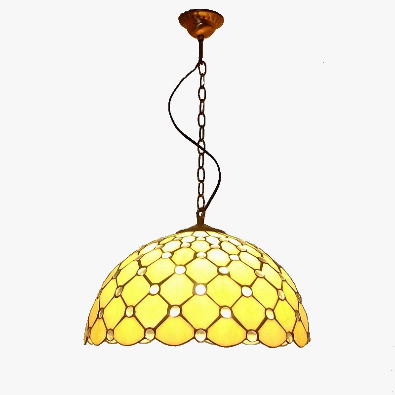 lustre en perles de cristal rétro pour éclairage élégant