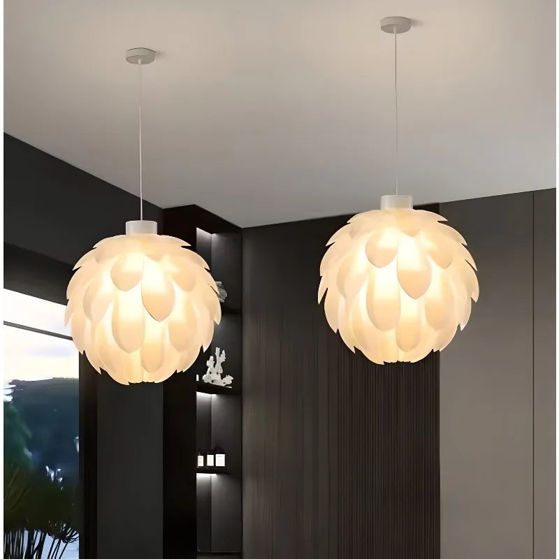 lustre en pvc design pomme de pin moderne pour décoration intérieure