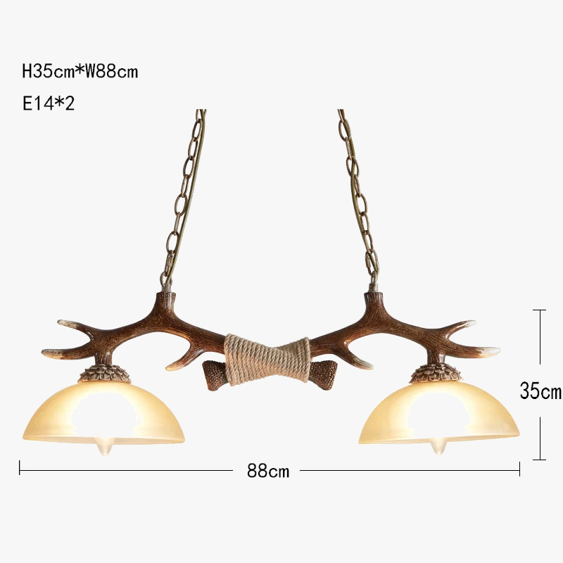 lustre en résine antique style nordique pour espace créatif